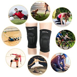 Makerfire Protective Knee Pads Knee Protector Thick Sponge Anti-Slip Collision Avoidance Knee Sleeve-1 Pair(L)