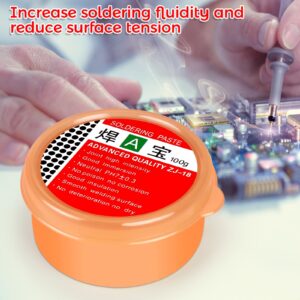 100g Solder Flux Paste, Solder Flux, No-Clean Flux Soldering Paste, Soldering Flux for Professional Mechanic Welding Repair Tool (Lead Free)